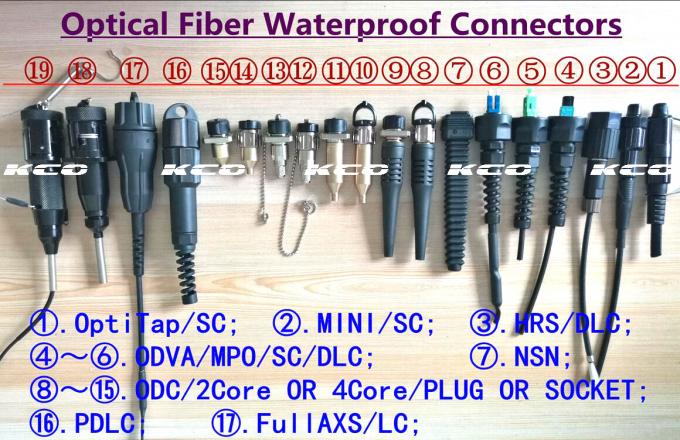 MPO / APC Outdoor Fiber Optic Patch Cable , ODVA Single Mode Fiber Patch Cable