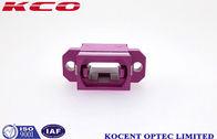 Female OM4 MPO MTP Fiber Optic Adapters With Violet Pink Color Full Flange MPO Adaptor