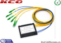 ABS Box 1*4 SC/APC PLC Splitter / LC APC 2x4 Optical Fiber Splitter For Rackmount Patch Panel