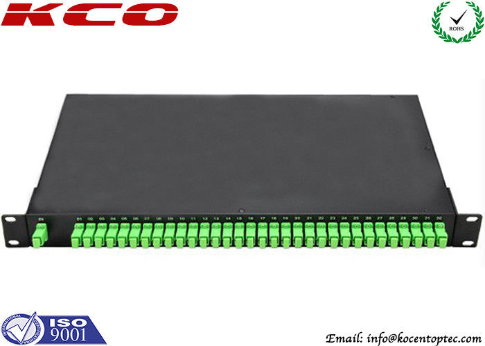 Rack Mounted Single Mode Fiber Splitter PLC 1*32 G657A1 Passive Fiber Optic Splitter 1x32 Patch Panel