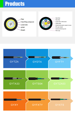 G657A1 GYTA53 Aluminium Armored Single Mode Outdoor Fiber Cable 72 Core