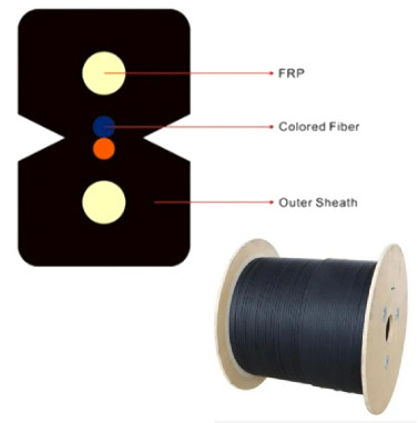 GJXFH-2 Optical Fiber Internet Cable Single Mode Duplex Fiber Optic Cable 2 Cores FRP Strength
