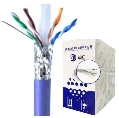 200m/Roll 100m/Roll Copper Clad Aluminum Cat6 Sftp Cat6a Cable PVC PE Sheath
